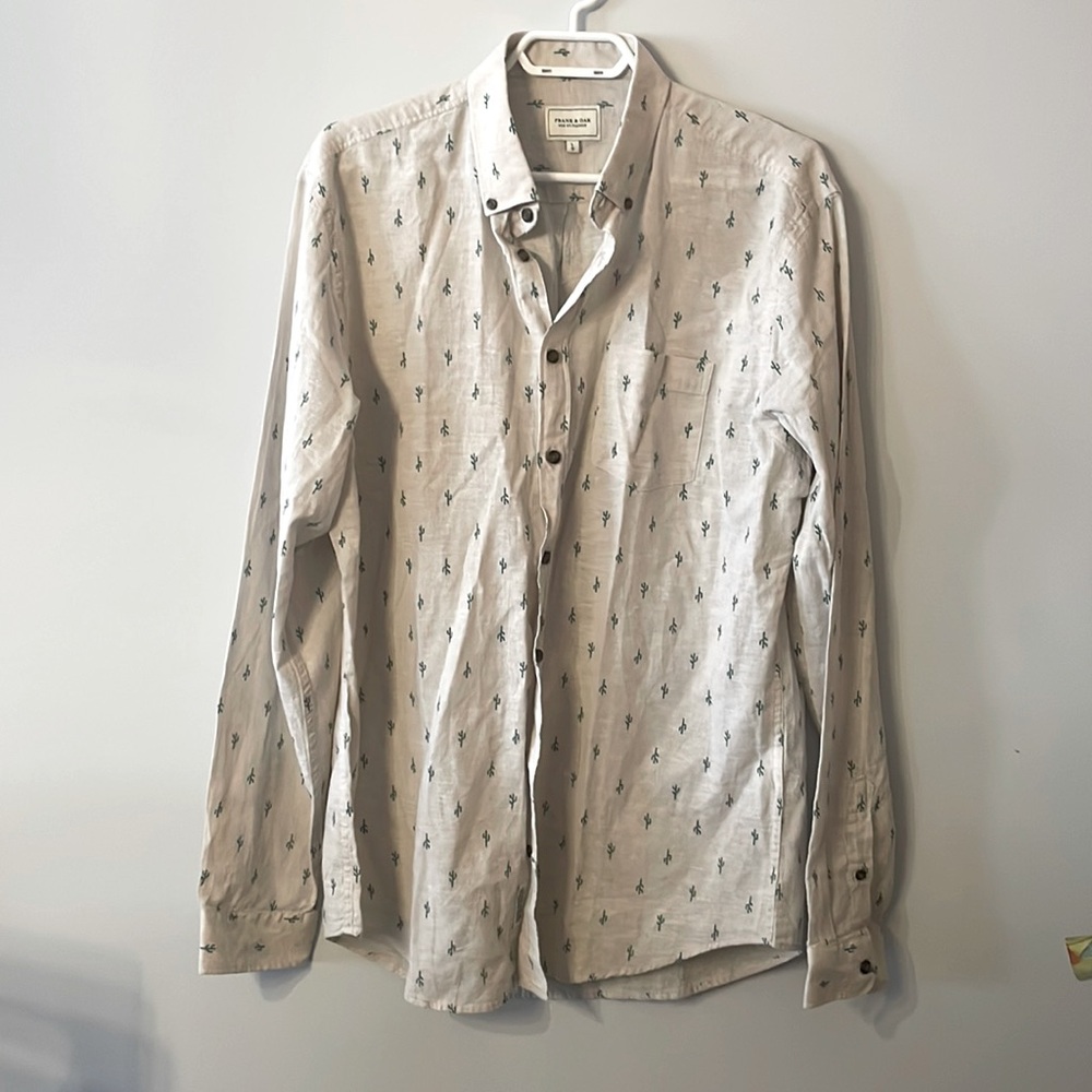 Frank and Oak Linen Shirt - Cactus print